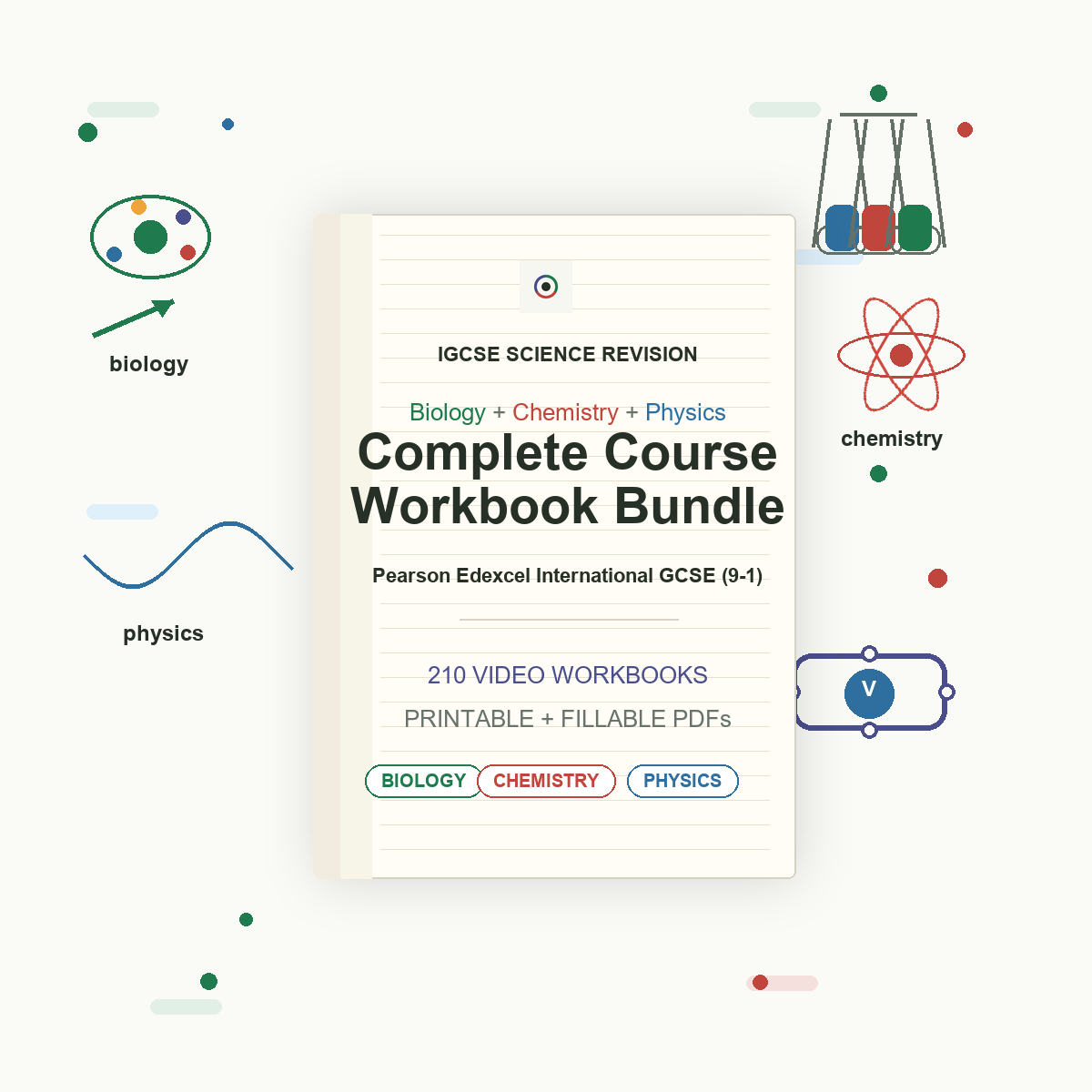 The complete IGCSE Biology, Chemistry and Physics course workbooks
